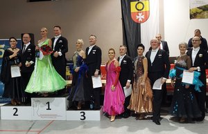 Siegerehrung des Master III S Standard Turniers der TSG Palatina Landau