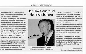 Nachruf Heinrich Scherer Tanzspiegel 3 2021 TBW