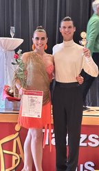 Denise und Marius in Neuhofen auf dem zweiten Platz