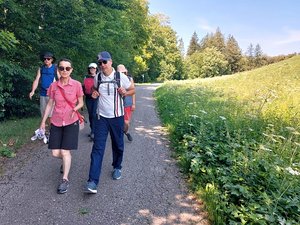 Weiter geht's um den Hochbehälter herum.