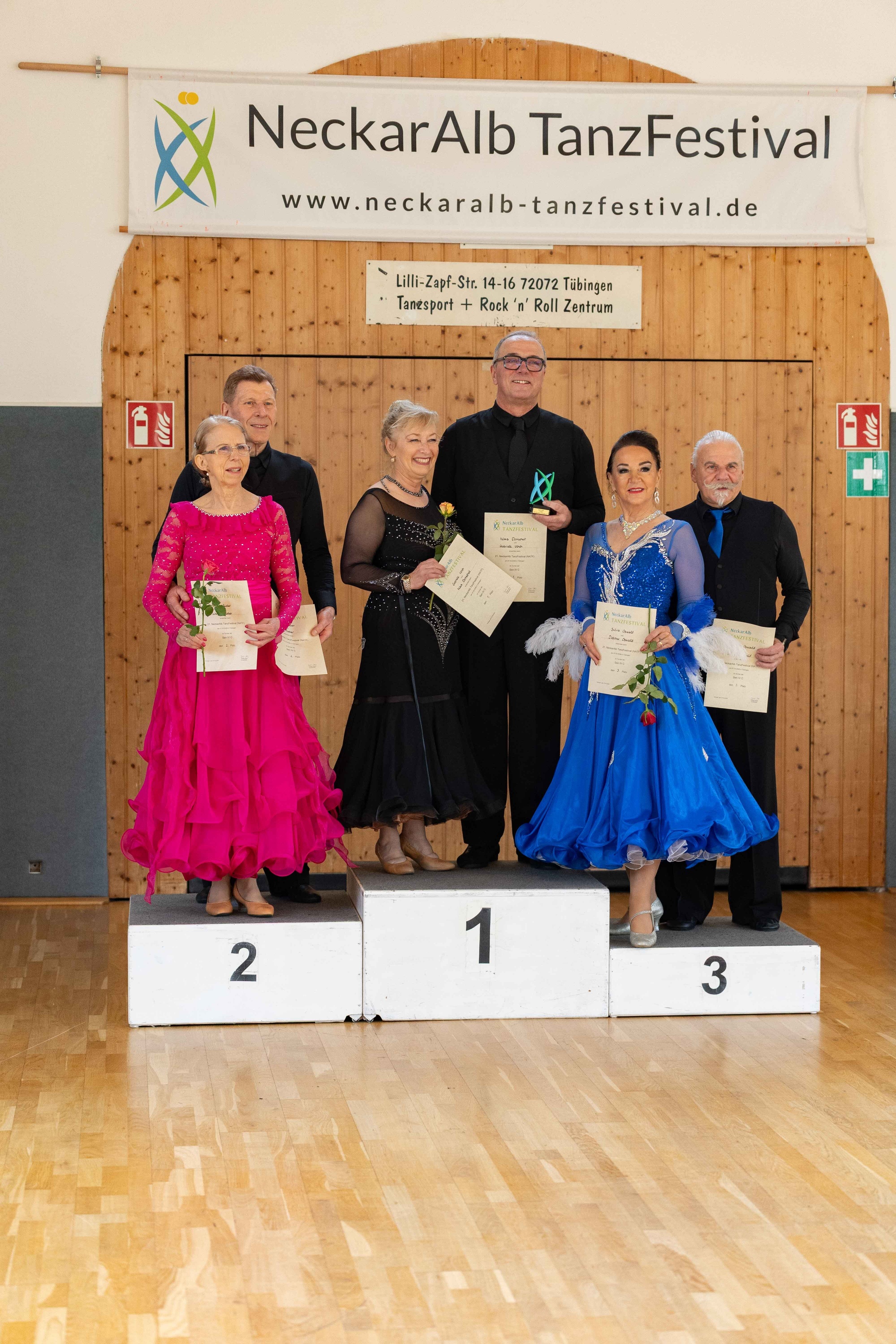 Werner und Ingrid auf dem 2. Platz beim SEN IV C-Turnier in Tübingen
